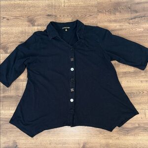 Always Índigo Black Button-Down Women's Shirt